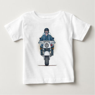 Bebé Camiseta de infante de motocicleta policial