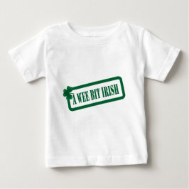 Bebé Camiseta de infante irlandesa de pana blanca