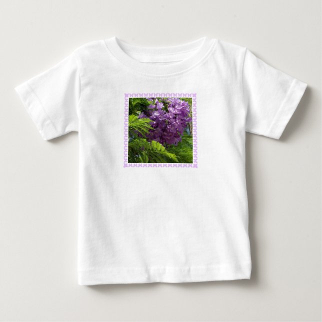 Bebé Camiseta de Jacaranda y Butterflies (Anverso)