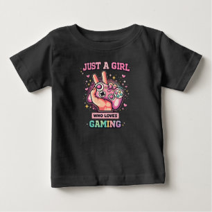 Bebé Camiseta de Jugadora Adorable que Ama los Videojue