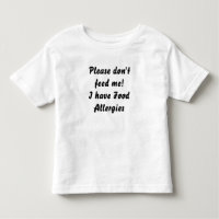 Camiseta de la alergia alimentaria