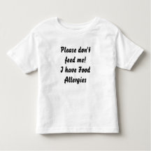 Camiseta de la alergia alimentaria