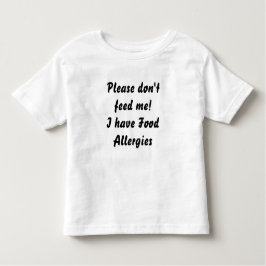 Bebé Camiseta de la alergia alimentaria
