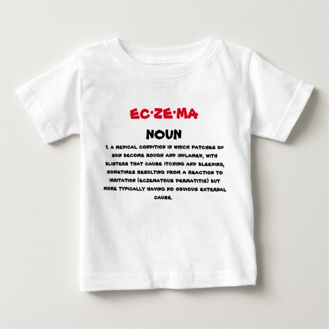 Bebé Camiseta de la definición del eczema (Anverso)