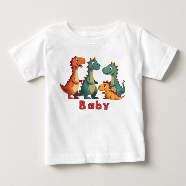 Bebé Camiseta de la familia Dinosaur (bebé) (Anverso)