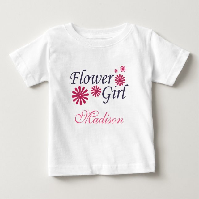 Bebé Camiseta de la niña florida Toddler (Anverso)