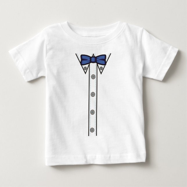 Bebé Camiseta de la pajarita (Anverso)