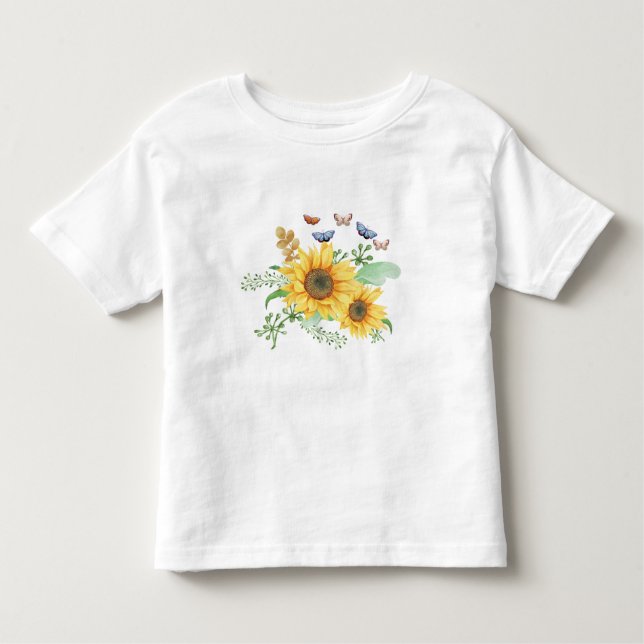 Bebé camiseta de la primavera del girasol (Anverso)