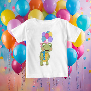 Bebé Camiseta de la primera tortuga de cumpleaños