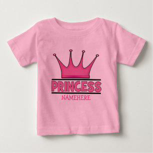Bebé Camiseta de la princesa rosa personalizado