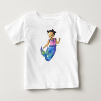 Bebé Camiseta de la sirena negra