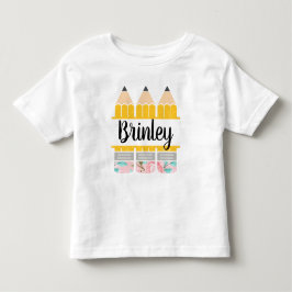 Bebé Camiseta de Lápiz para Regreso a Clases, Niña Pequ