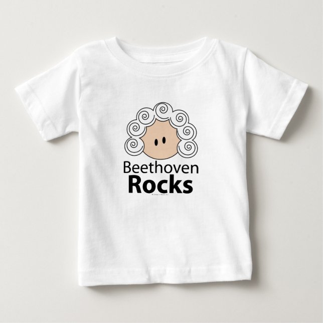 Bebé Camiseta de las rocas de Beethoven (Anverso)