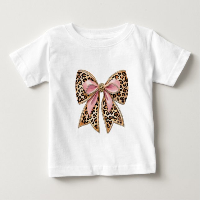 Bebé Camiseta de lazo coqueto moderno (Anverso)