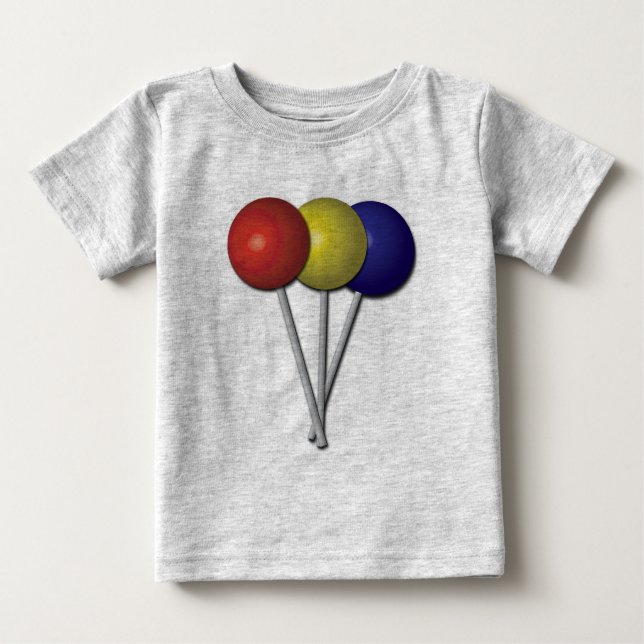 Bebé Camiseta de Lollipops (Anverso)