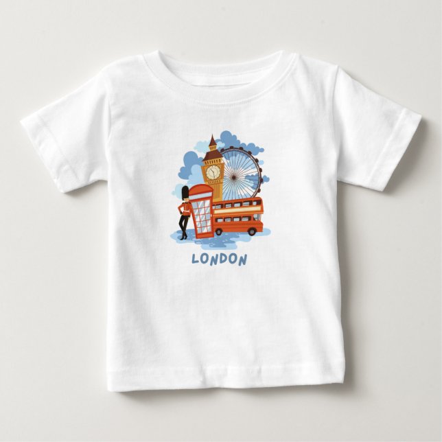Bebé Camiseta de Londres  (Anverso)