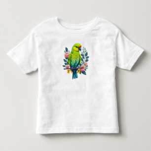 Bebé camiseta de loro verde