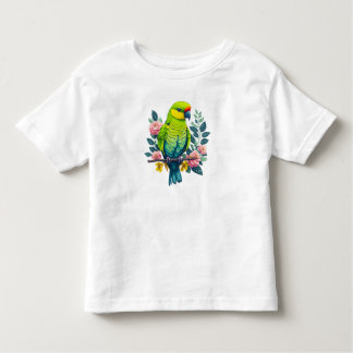 Bebé camiseta de loro verde