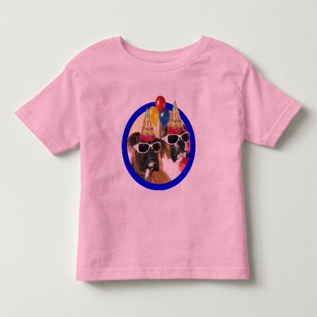 Bebé Camiseta de los boxeadores del cumpleaños (Anverso)