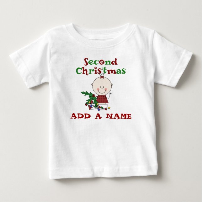 Bebé Camiseta de los chicas 2.ª Navidad (Anverso)