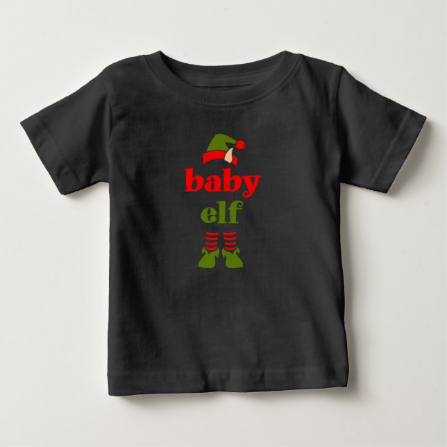 BEBÉ CAMISETA DE LOS NAVIDADES DE BABY ELF (Anverso)