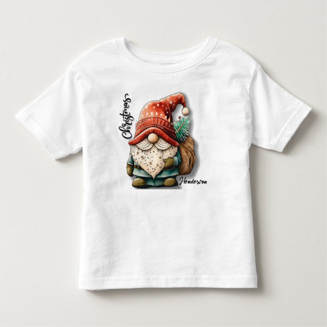 Bebé Camiseta de los Navidades Gnome (Anverso)