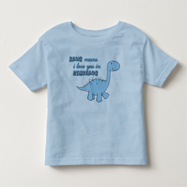 Bebé camiseta de los niños de dinosaurio (Anverso)