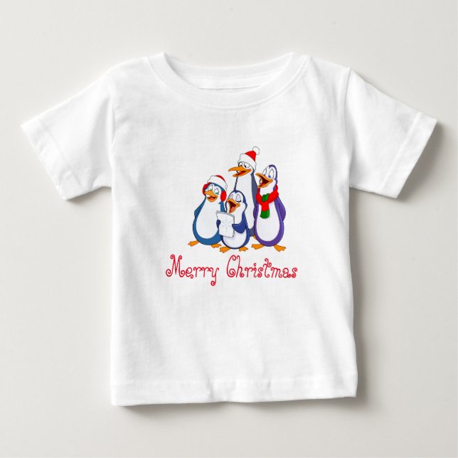 Bebé Camiseta de los pingüinos (Anverso)
