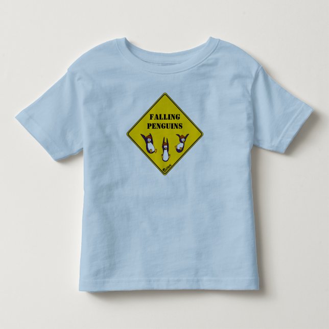 Bebé Camiseta de los pingüinos que cae (Anverso)