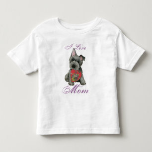Bebé Camiseta de mamá del corazón del territorio escocé