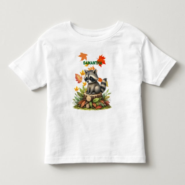 Bebé Camiseta de mapache para niños pequeños Animal Cut (Anverso)