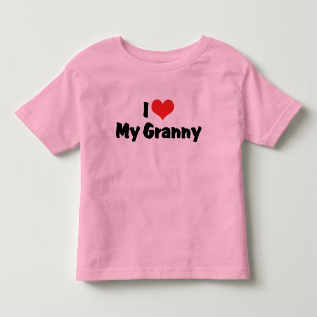 Bebé Camiseta de Me encanta mi abuela (Anverso)