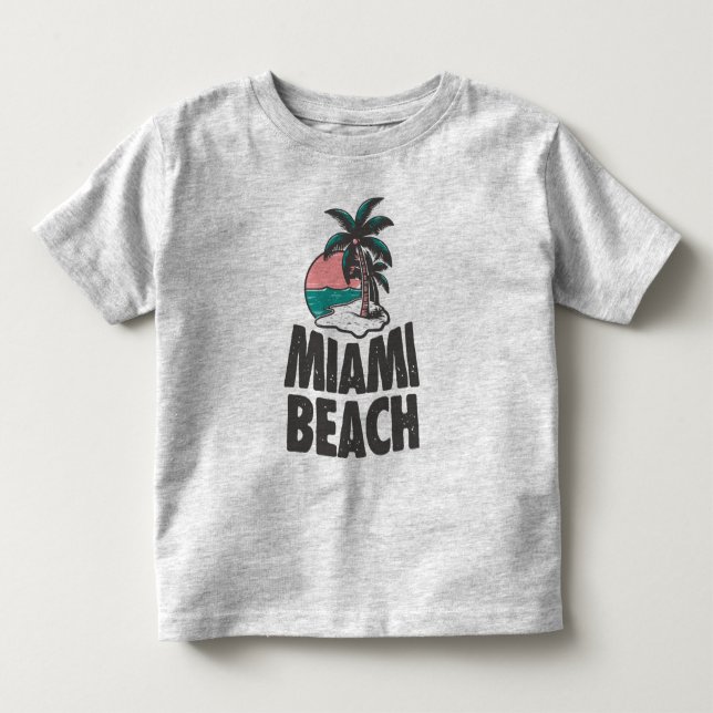 Bebé Camiseta de Miami Beach (Anverso)