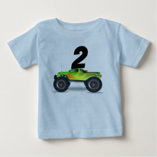 BEBÉ CAMISETA DE MONSTRUO DE CAMIÓN PARA EDAD 2