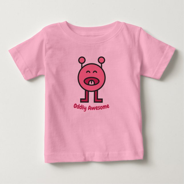 Bebé camiseta de monstruo de dibujos animados lindo y d (Anverso)