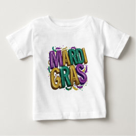 Bebé Camiseta de mujer Mardi Gras Gras brillante, púrpu