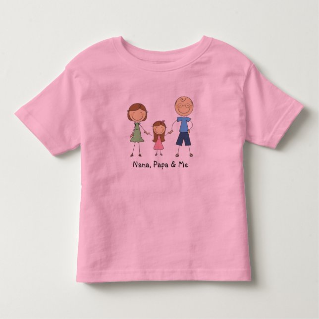 Bebé Camiseta de Nana Papa y yo (Anverso)