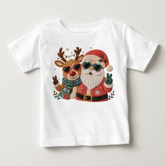 Bebé Camiseta de Navidad (Anverso)