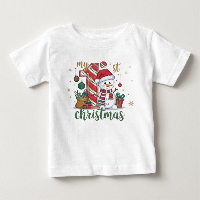 Bebé Camiseta de Navidad (Anverso)