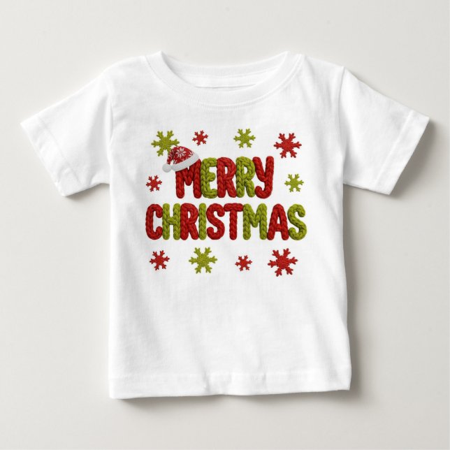 Bebé Camiseta de Navidad (Anverso)