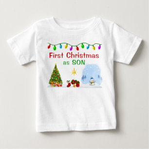Bebé Camiseta de Navidad especial como hijo por primera