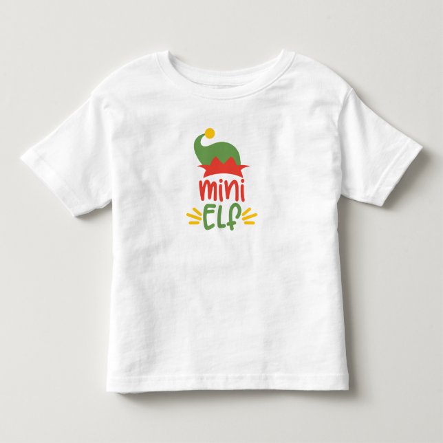 Bebé Camiseta de Navidad para niños pequeños Mini Elf (Anverso)
