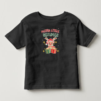 Bebé Camiseta de Navidad Reno Pequeño Feliz