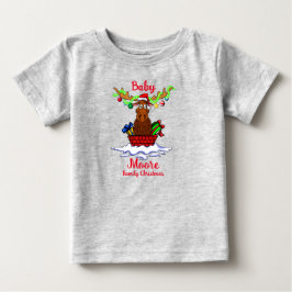 Bebé Camiseta de Navidades divertidos de Navidades de f