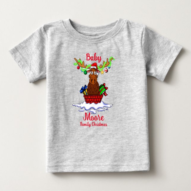 Bebé Camiseta de Navidades divertidos de Navidades de f (Anverso)