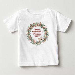 Bebé Camiseta de Navidades familiares - corona de Navid