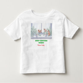 Bebé Camiseta de Navidades familiares - Cosmosa escena 
