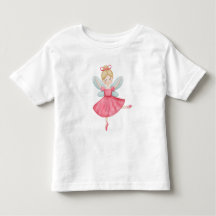 Camiseta de niña bailarina de hadas acuarela