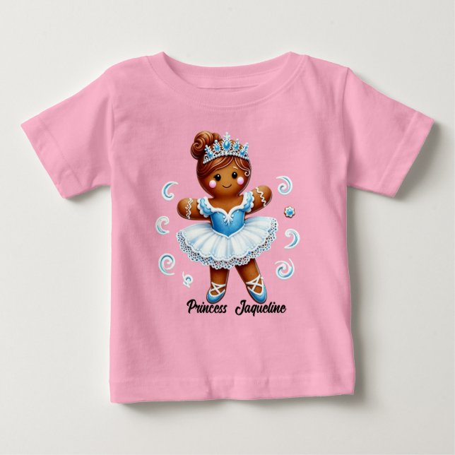 Bebé Camiseta de niña bailarina de jengibre adorable (Anverso)