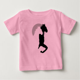 Bebé camiseta de niña caballos corriendo juntos
